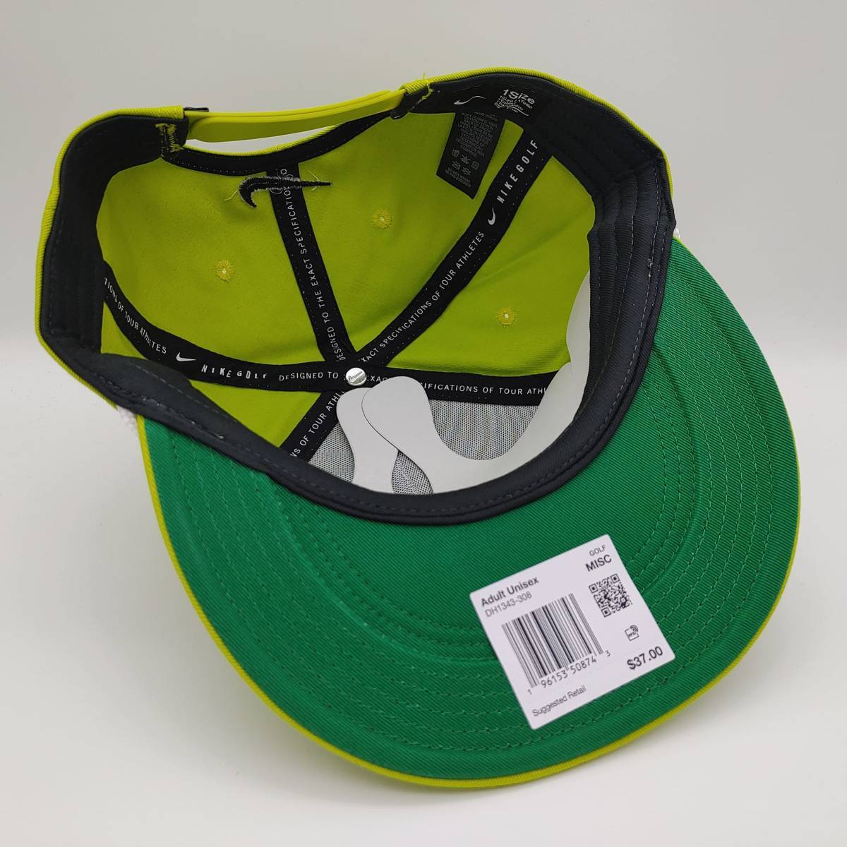 意大利屋】NIKE ナイキ ゴルフ エアロビル トゥルー レトロ72 黄緑