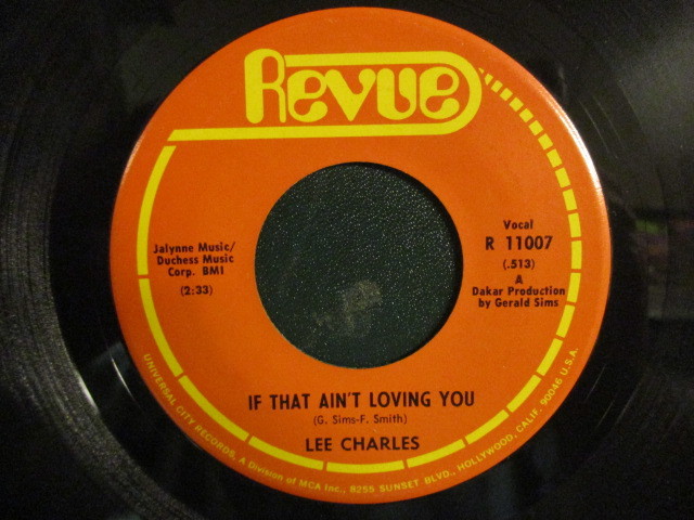 Lee Charles ： Standing On The Outside 7'' / 45s (( Soul )) c/w If That Ain't Loving You (( 落札5点で送料当方負担_画像2