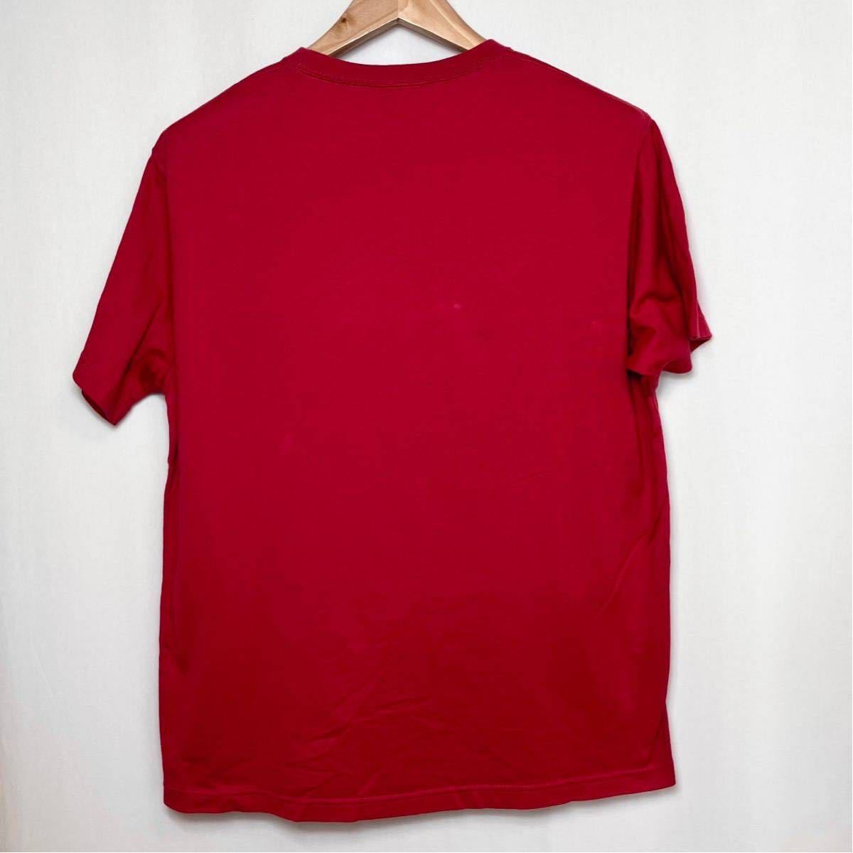【美品】CHAPS Ralph Lauren チャップス ラルフローレン ロゴ 刺繍 Tシャツ 2L レッド／赤XLチェーンステッチ_画像5