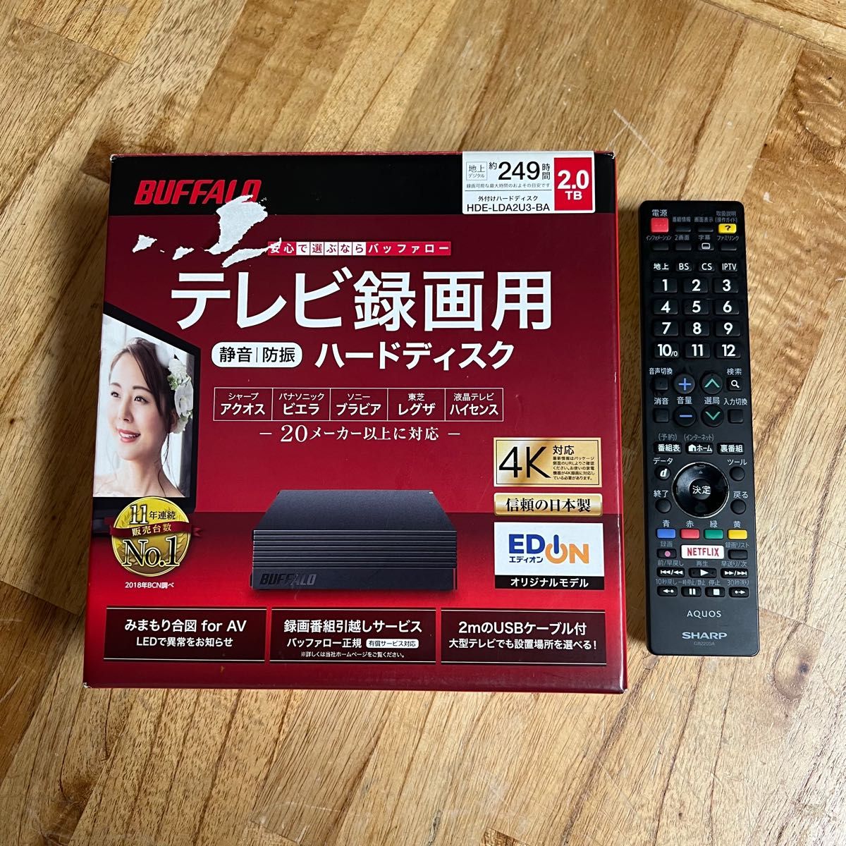 シャープ 60V型 4K 液晶テレビ AQUOS LC-60US30 ネット動画 N-Blackパネル HDD 2TB付き