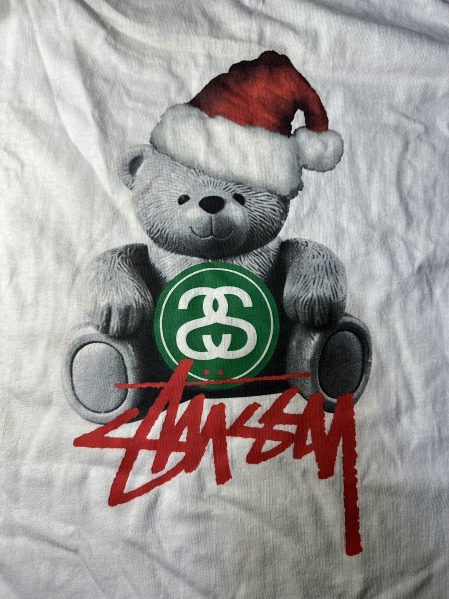 STUSSY Holiday Edition 2002 クリスマス bear ロンT白(XL)デッド