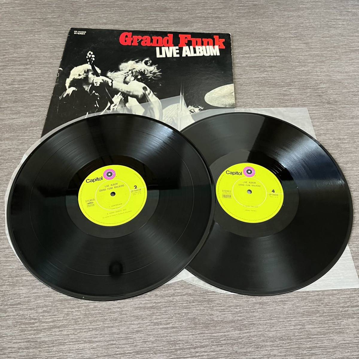 【国内盤】GRAND FUNK LIVE ALBUM グランドファンクレイルロード / 2LP 2枚組レコード / CP9485B / ライナー有 / 洋楽ロック /_画像9