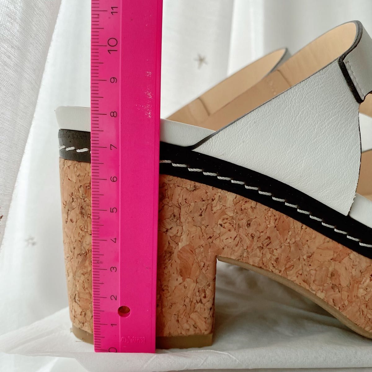 JIMMY CHOO ジミーチュウ レザー ウェッジ サンダル コルク 36