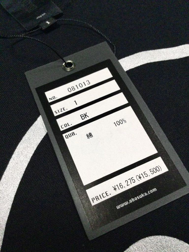 新品「OBASUKA」“081013” プリント×ロゴ刺繍デザイン クルーネック Tシャツ SIZE:1 日本製_画像4