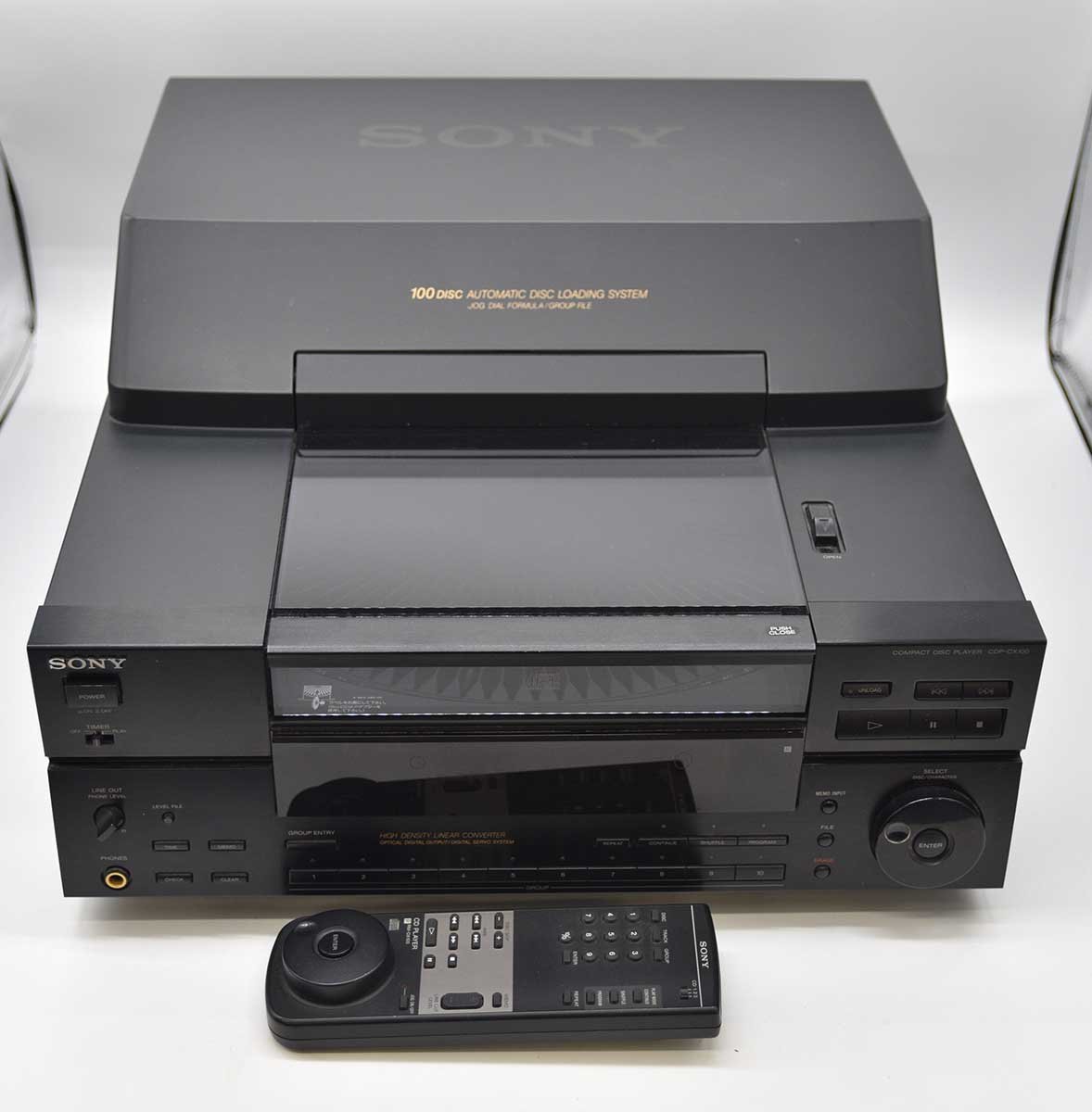 *[ original remote control attaching ./ operation goods ]SONY CD deck CDP-CX100 100 disk change CD100 sheets changer mechanism installing CD player RM-DX100