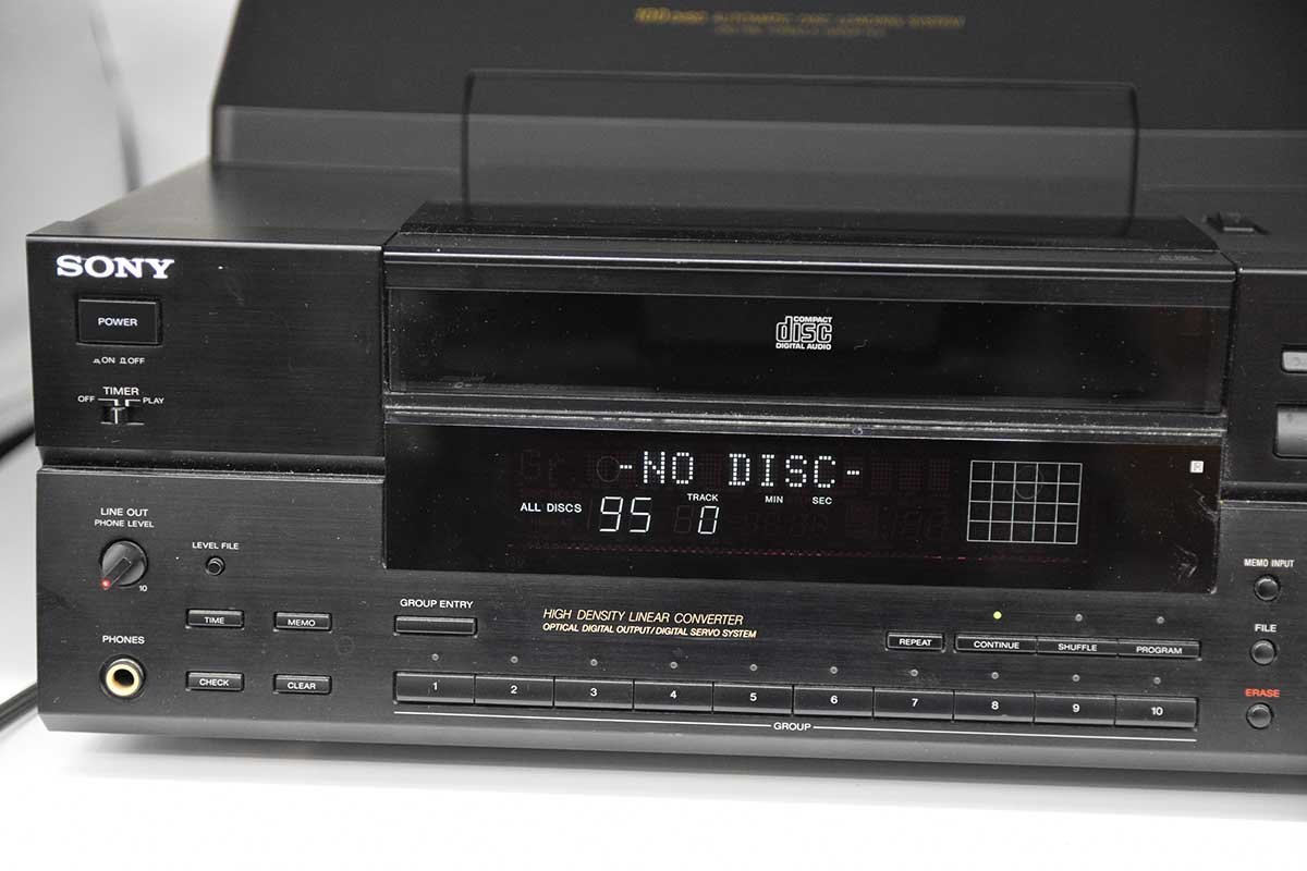*[ original remote control attaching ./ operation goods ]SONY CD deck CDP-CX100 100 disk change CD100 sheets changer mechanism installing CD player RM-DX100