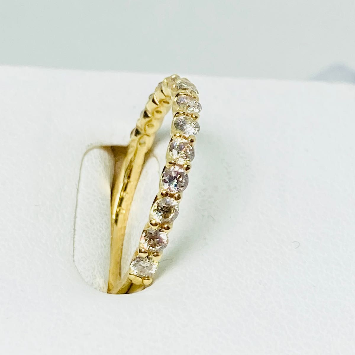 新品 K18 ダイヤモンド ハーフエタニティ リング D:0.51ct | alfasaac.com
