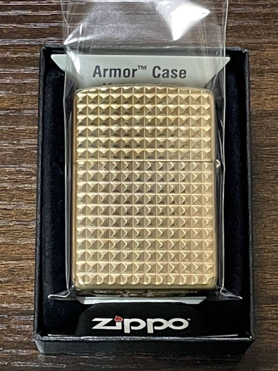 zippo シュプリーム ゴールド ダイヤモンドカット armor supreme GOLD Diamond cut 17aw アーマー 両面刻印  希少品 2017年製 ケース 保証書
