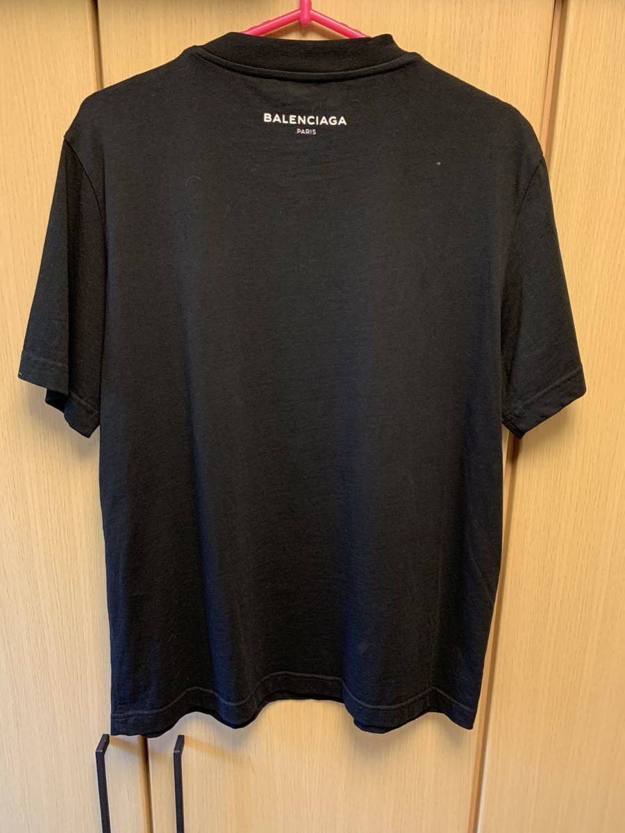 正規 18SS BALENCIAGA バレンシアガ DEMNA GVASALIA デムナ ヴァザリア バック ロゴ クルーネック Tシャツ 黒 M 460593 TUK21