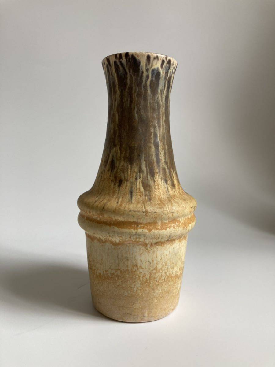  запад Германия производства Vintage керамика ⑦ ваза для цветов один колесо .. Mid-century цветок основа античный .