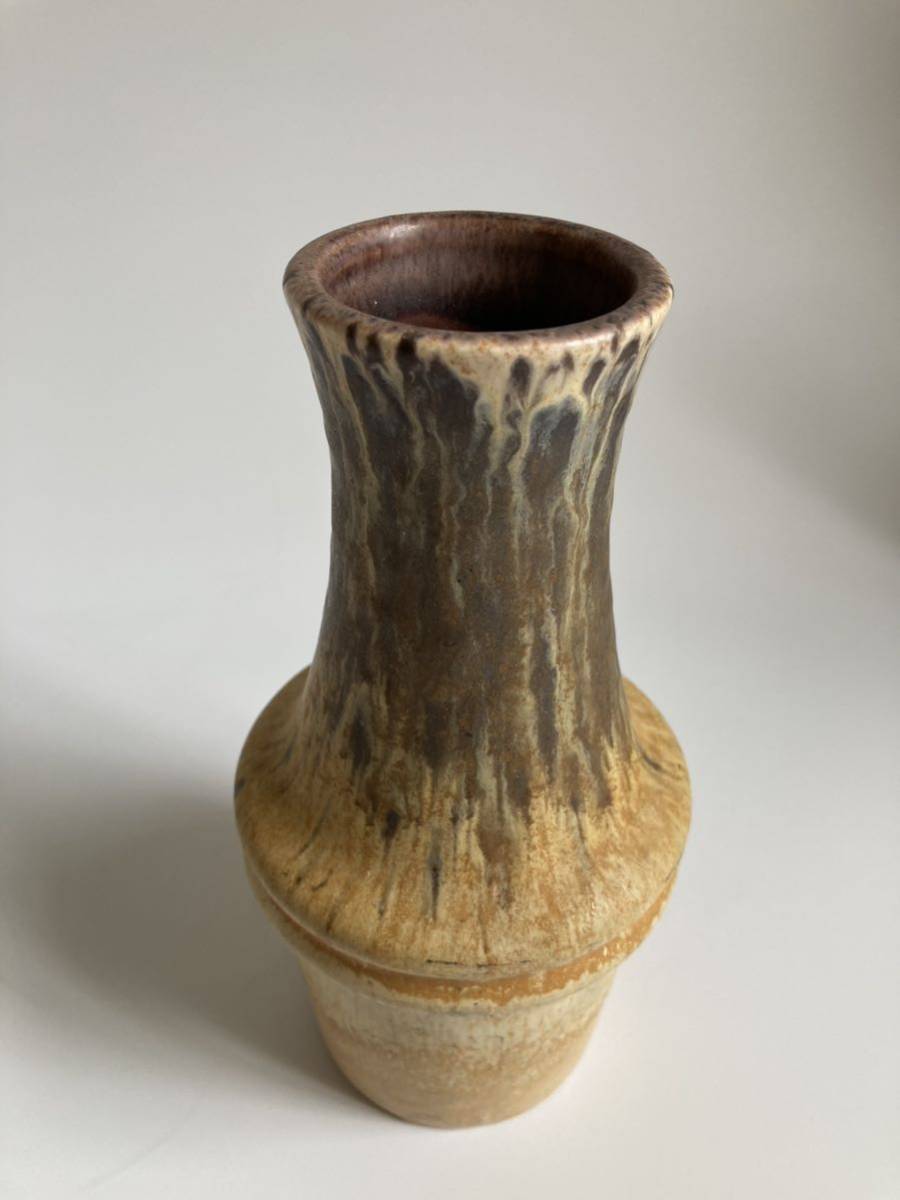  запад Германия производства Vintage керамика ⑦ ваза для цветов один колесо .. Mid-century цветок основа античный .