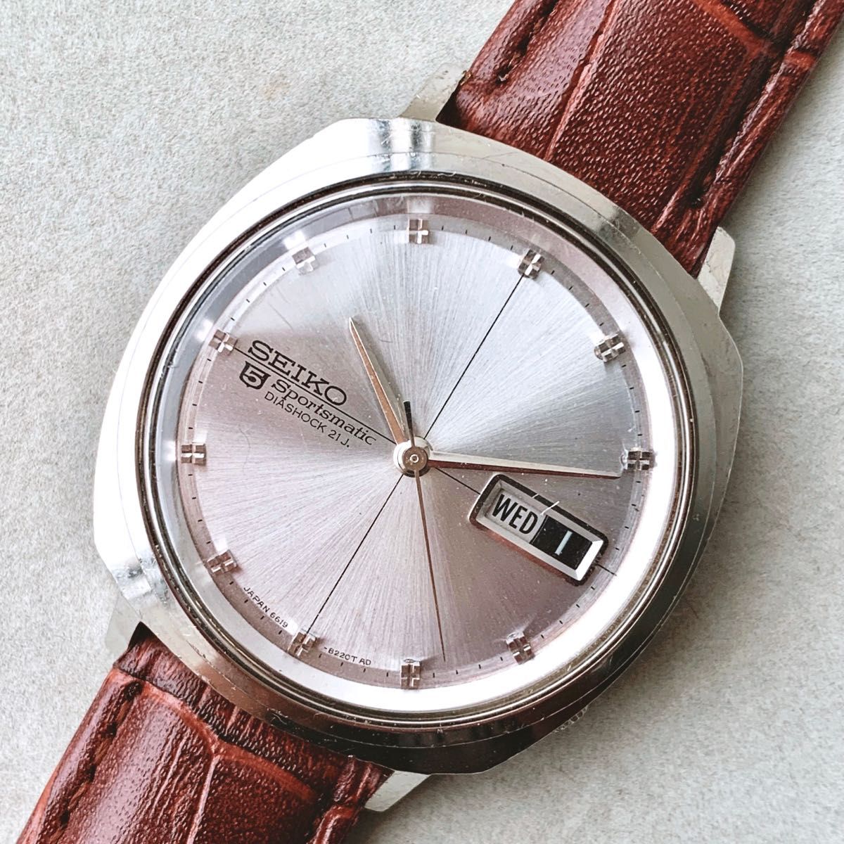 SEIKO セイコー スポーツマチック 5 自動巻/アンティーク ビンテージ 腕時計 スクエア 稼働品 ロードマチック