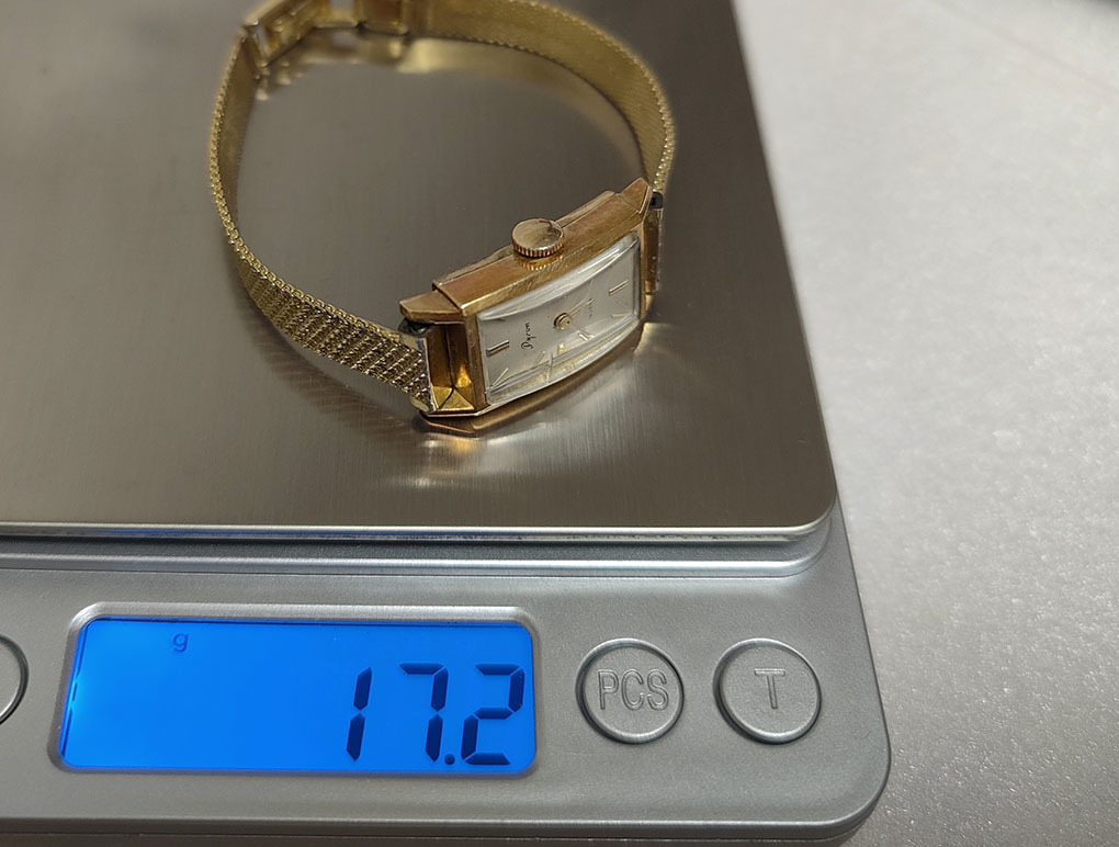 ■ Pyron スイス 19石（18K / 0.750 刻印）手巻き アンティーク レディース腕時計 ■_画像8