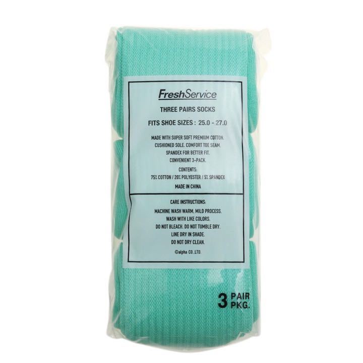 new goods * free shipping FreshService socks mint green 1 pair 
