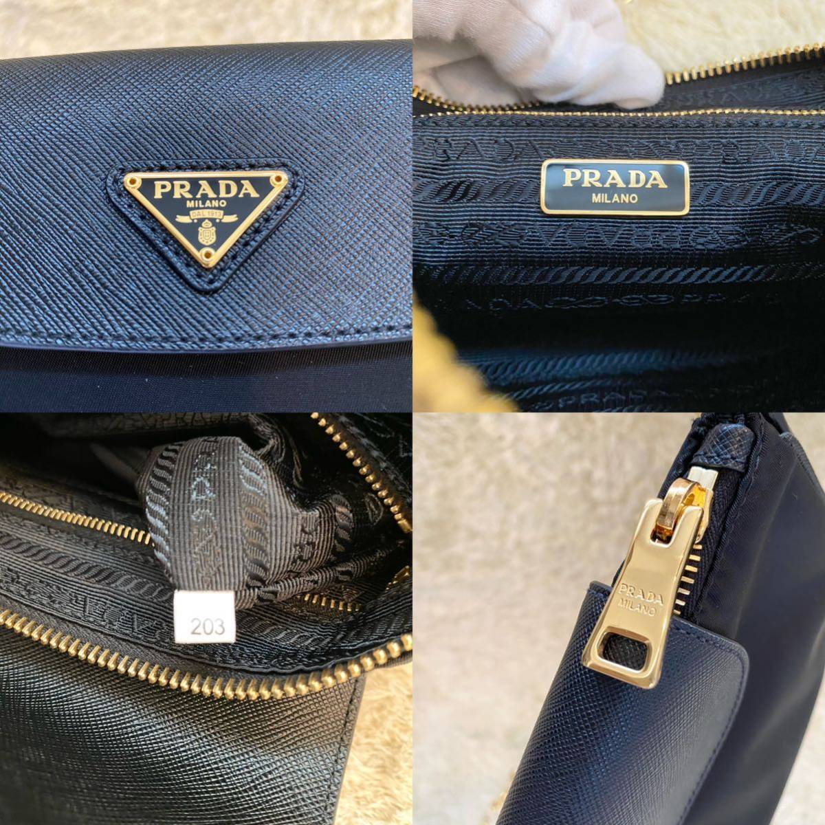 最終値下げ 極上美品 PRADA プラダ チェーンショルダー ナイロン