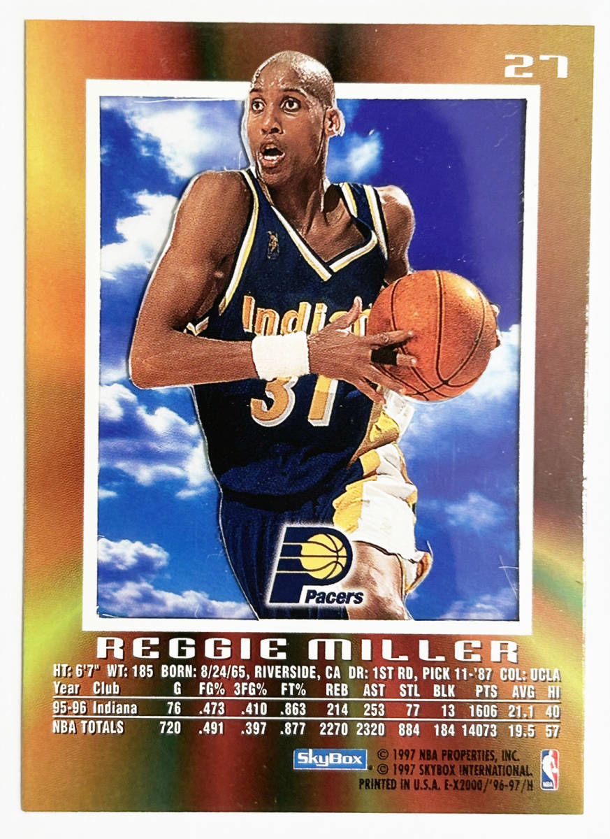 NBA】1996-97 Skybox EX2000 #27 Reggie Miller【レジー ミラー