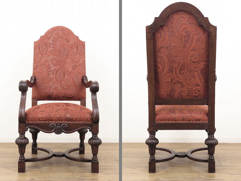 ヤフオク ハイバックの大型肘掛け椅子 アームチェア フ ヤフオク ハイバックの大型肘掛け椅子 アームチェア フ