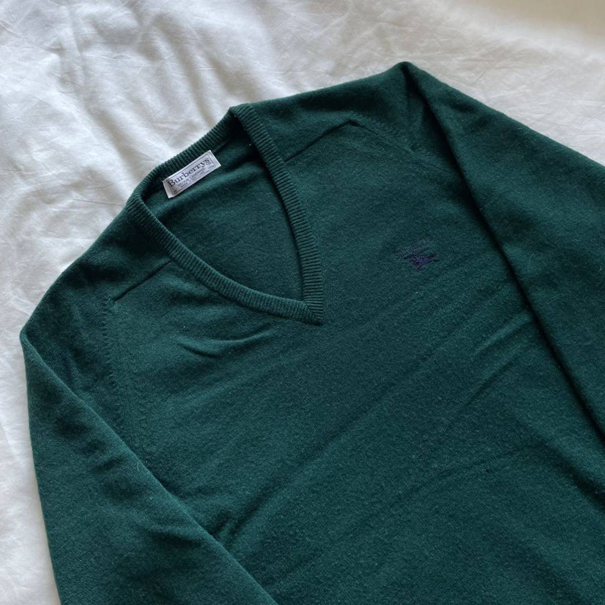 Burberrys バーバリー ニットセーター Vネックニット 刺繍ロゴ
