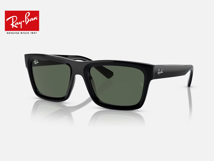 【新品】Rayban レイバン RB4396F-4580 WARREN BIO-BASED サングラスブラックフレーム 黒縁 グレーレンズ rb4396f-4580