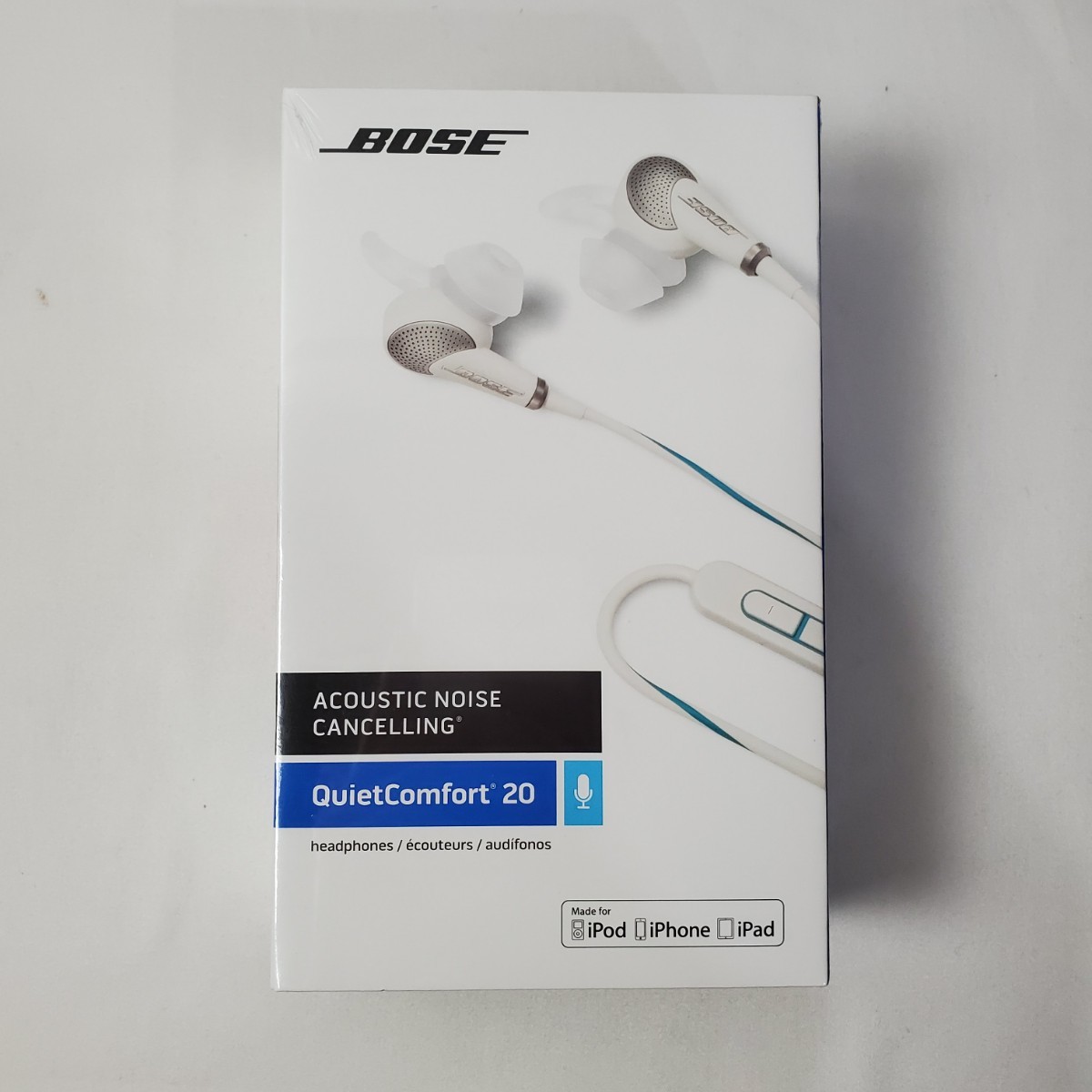 全日本送料無料 未開封 BOSE QuietComfort20 ホワイト QC20 イヤホン