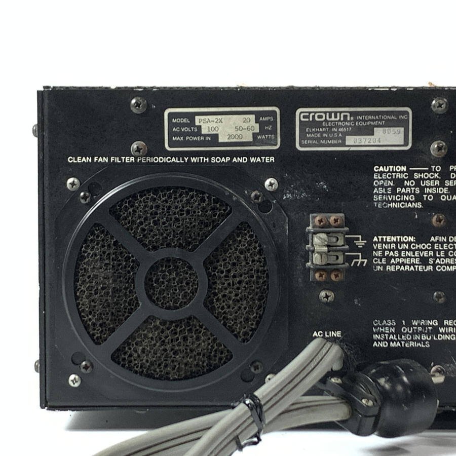 Amcron アムクロン Crown PSA-2X パワーアンプ 400W+400W/4Ω Amcron アムクロン Crown PSA-2X パワーアンプ 400W+400W/4Ω