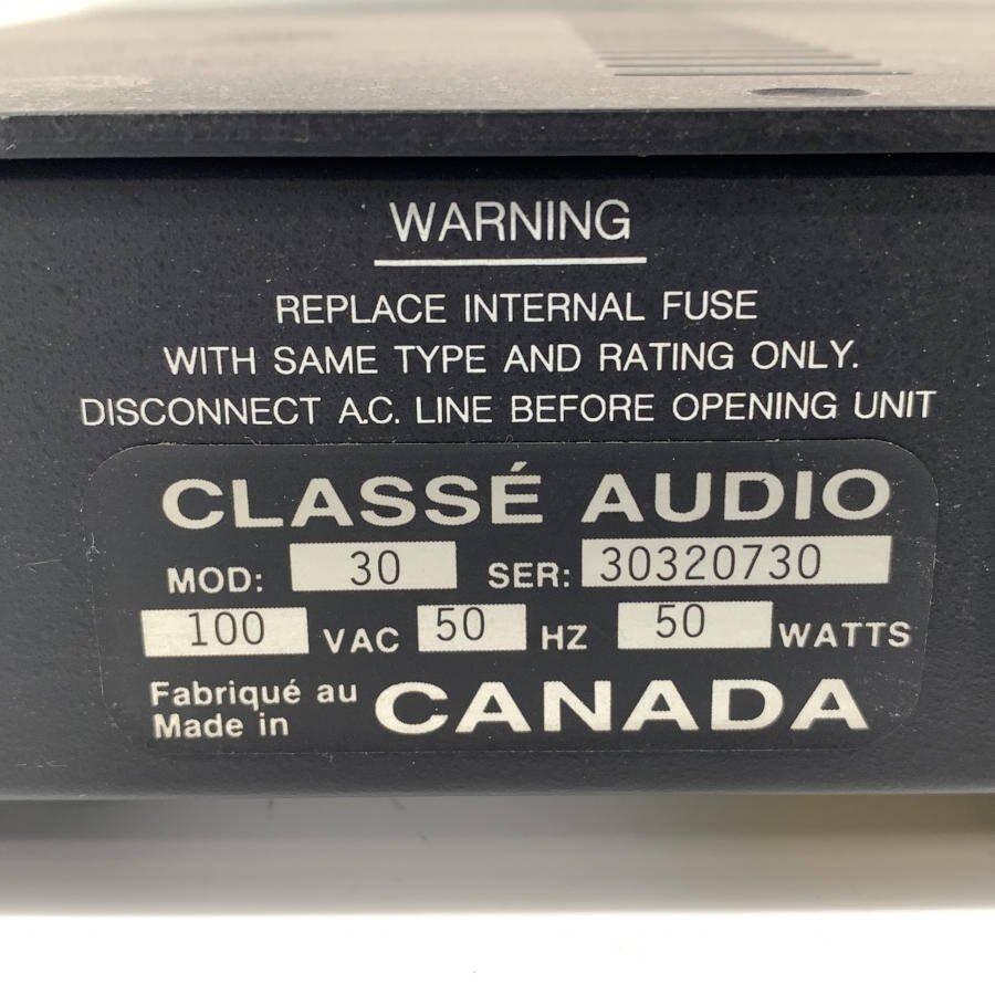 CLASSE AUDIO クラッセオーディオ 30 プリアンプ◇現状品