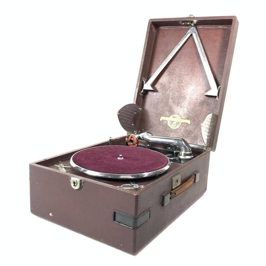 COLUMBIA コロンビア G-241 蓄音機 ゼンマイ式 ハンドル付き◇委託品