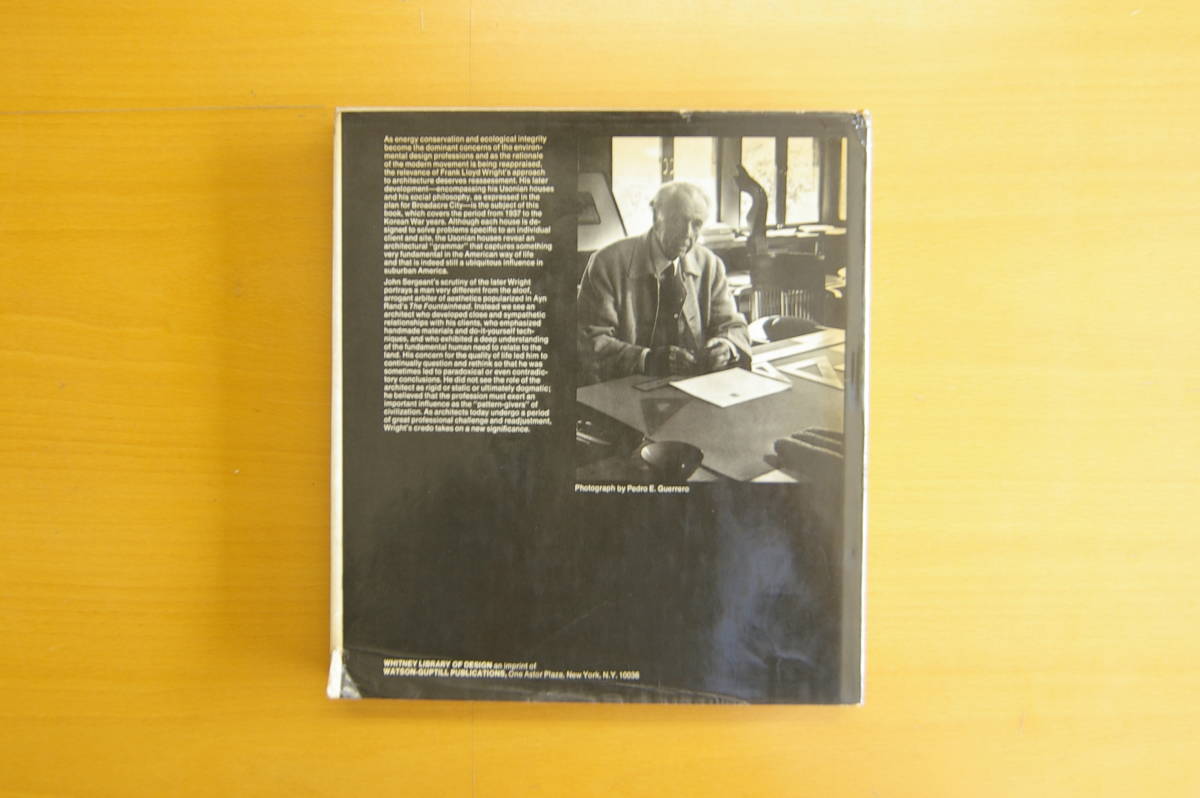 洋書 Frank Lloyd Wright's Usonian Houses WHITNEY 刊の画像2