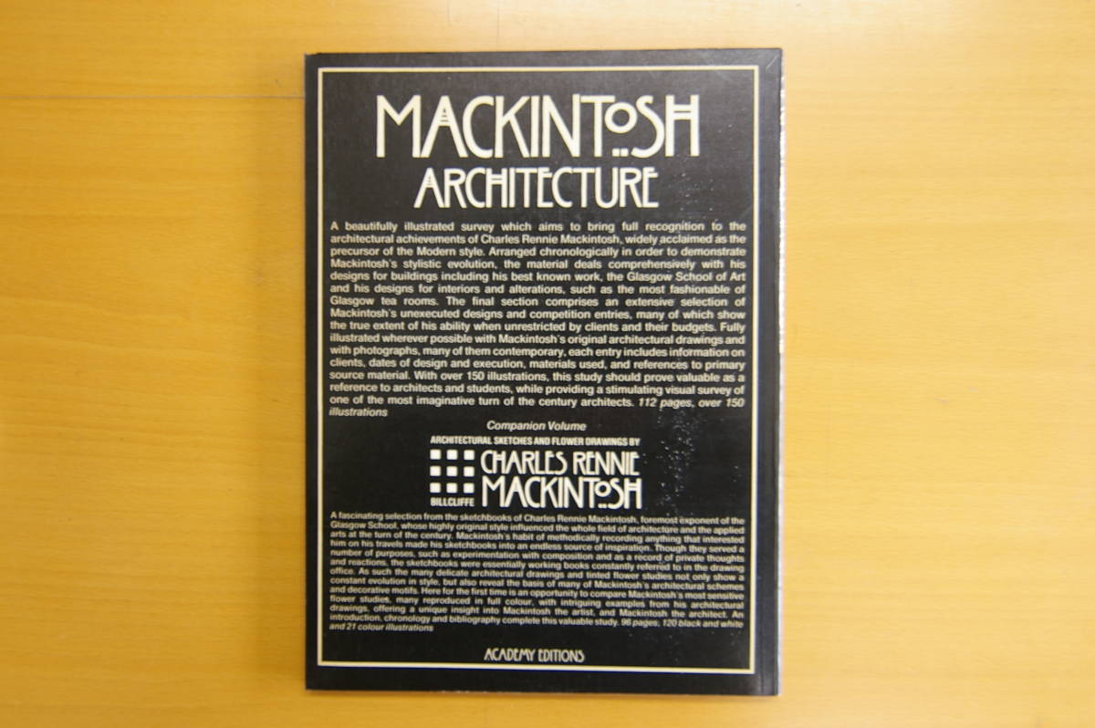洋書　MACKINTOSH ARCHITECTURE ACADEMY EDITIONS刊_画像2