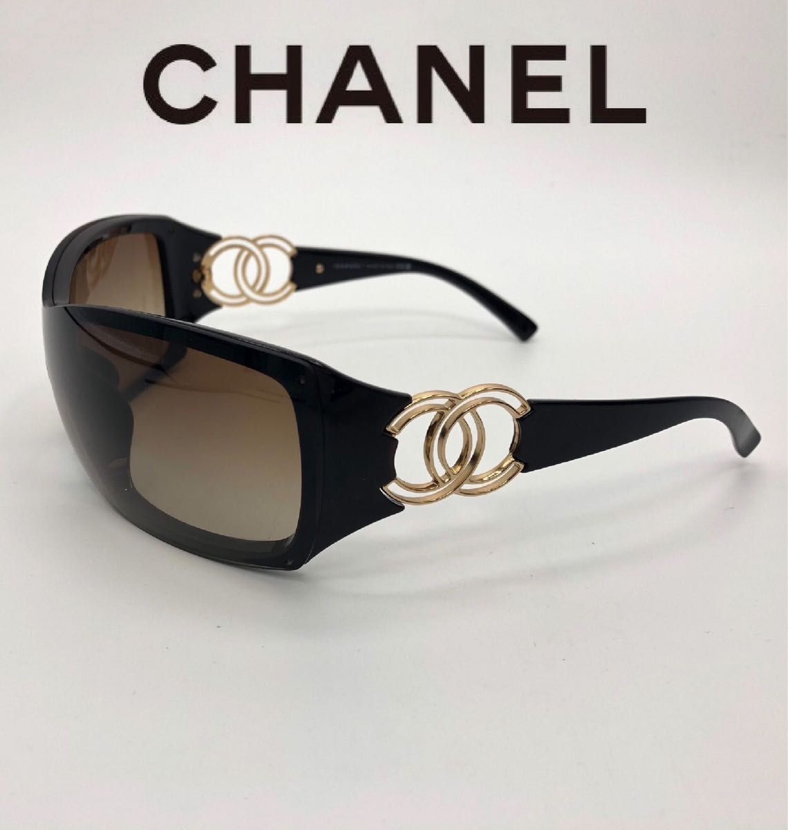 CHANEL シャネル Wココマーク 6020 スポーティーサングラス 茶