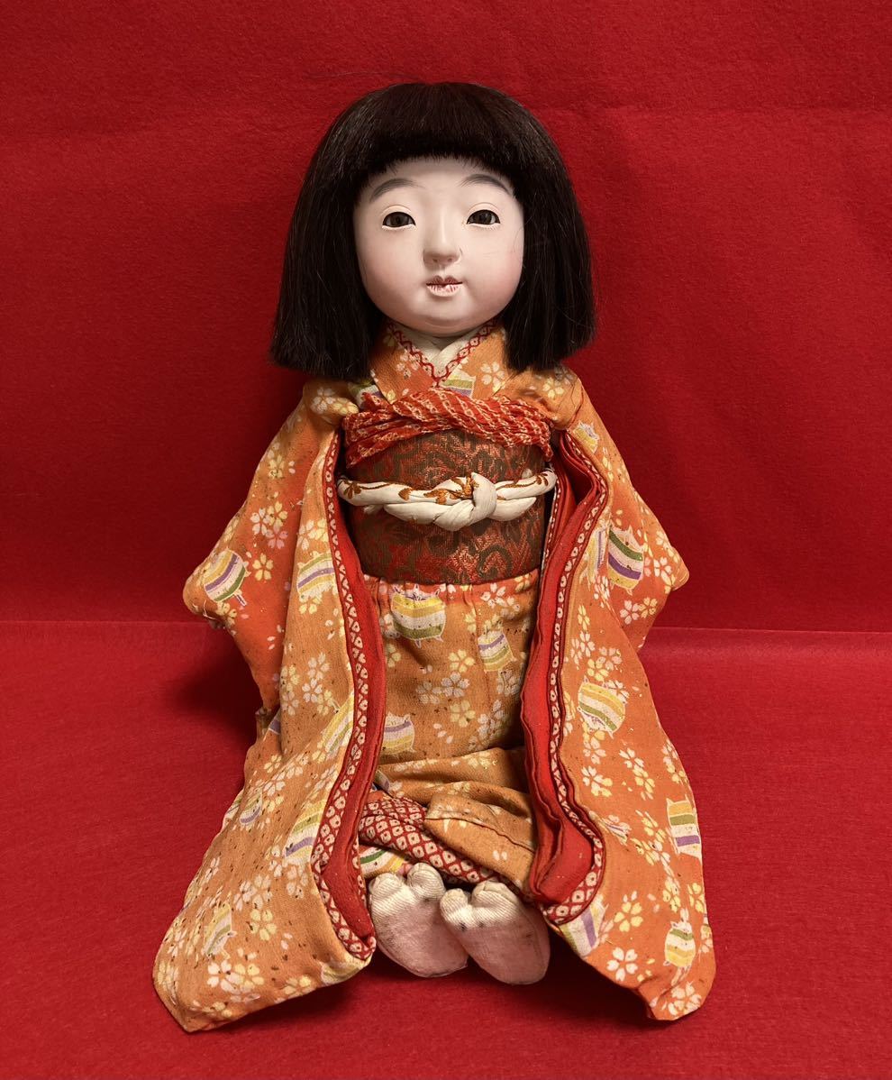 市松人形コレクター所蔵品龍印人形液シール光龍斎アンティーク豆人形