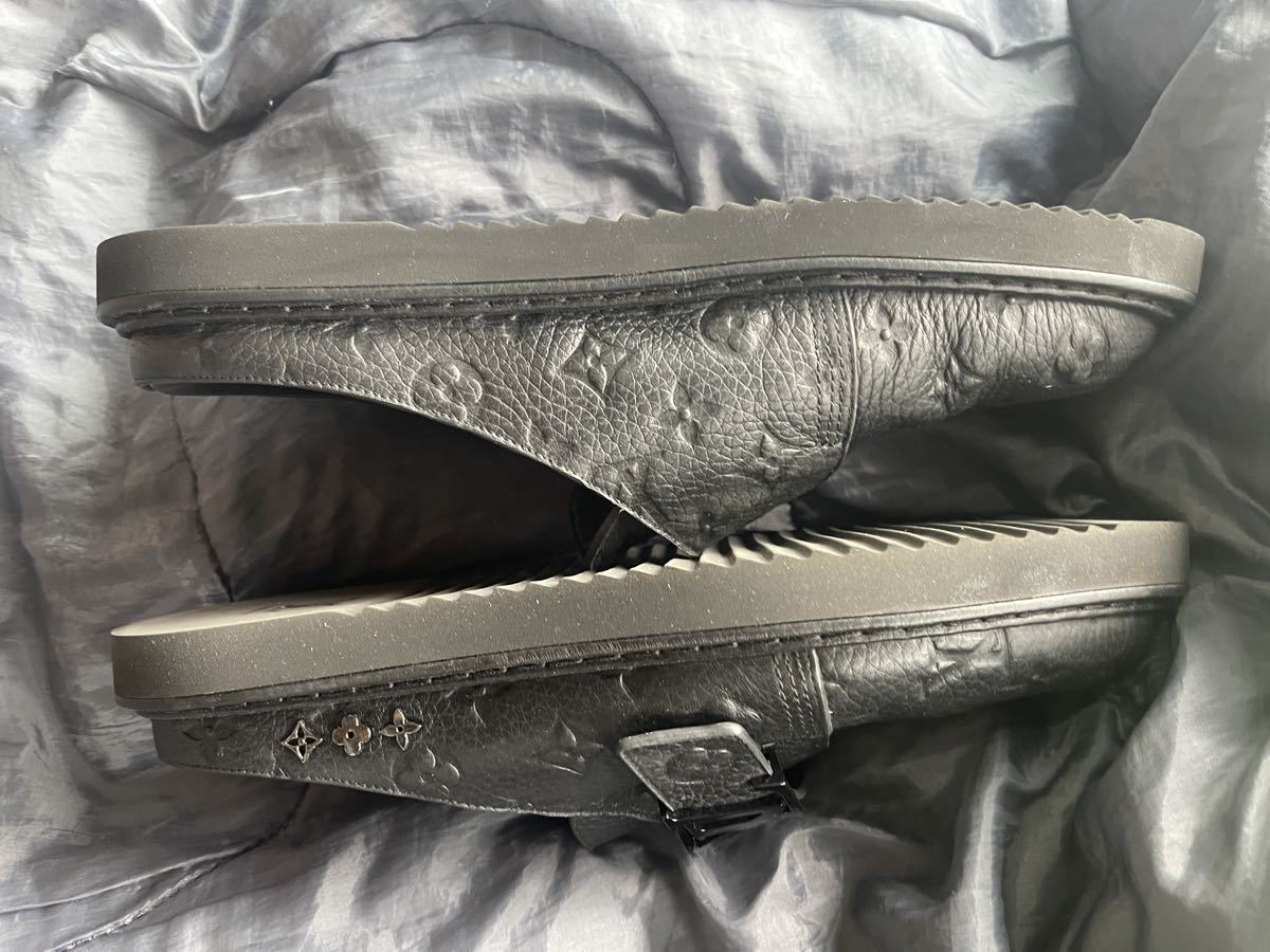 LOUIS VUITTON レザー サンダル 10 一度使用 イージー ライン ミュール