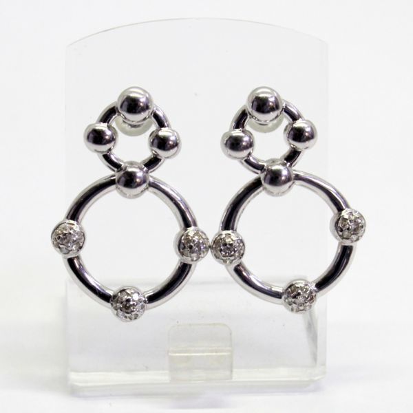 【国内発送】 ◎中古美品◎18金WG ダイヤ 0.36ct ピアス ホワイトゴールド台