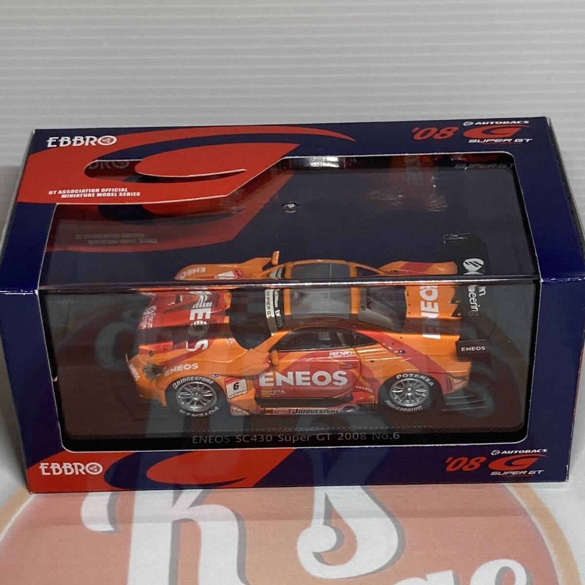 1/43 エブロ レクサス SC430 スーパーGT GT500 エネオス ENEOS Super GT 2008 #6 Orange Red 44054 EBBRO_画像1