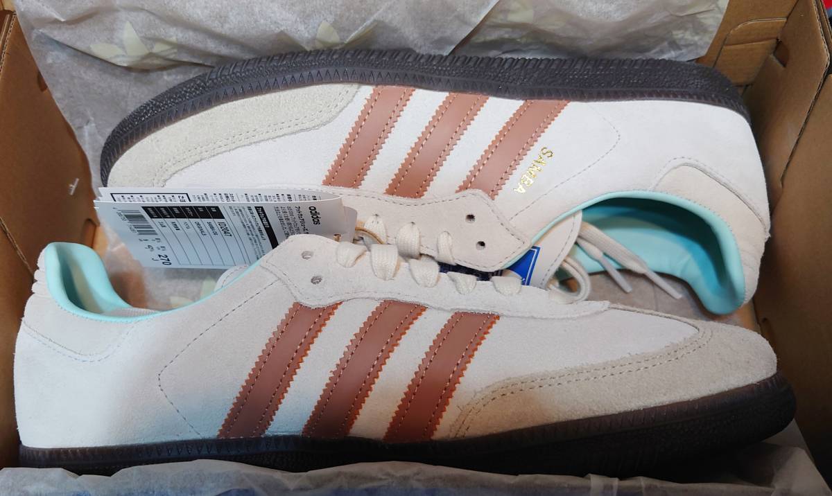 27cm 新品 adidas samba og ID2047 アディダス サンバ スニーカー クリスタルホワイト/クレイストレータ CRYSTAL  WHITE CLAY STATOR GUM