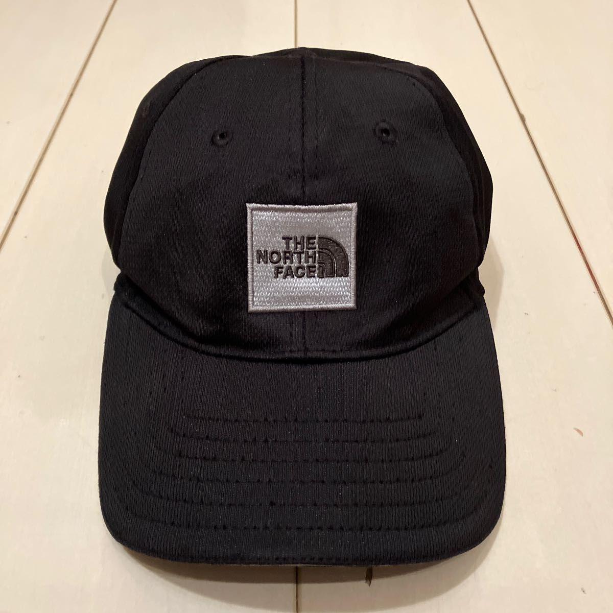 the north face logo patch cap black