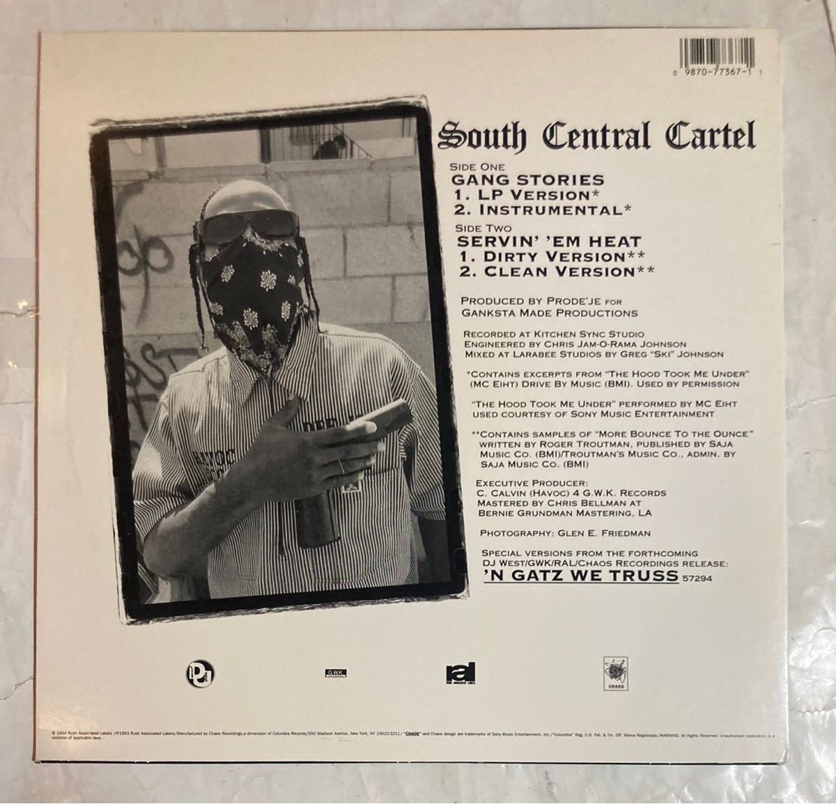 12' US盤オリジナル South Central Cartel Gang Stories_画像2