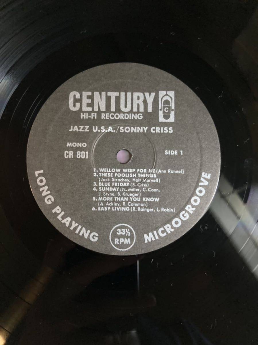 LP デンマーク盤 Sonny Criss - Jazz - U.S.A CR801_画像3