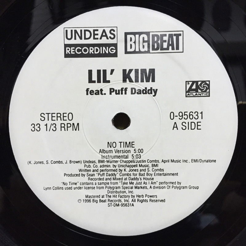 Lil' Kim Featuring Puff Daddy - No Time 【US ORIGINAL 12inch】_画像3