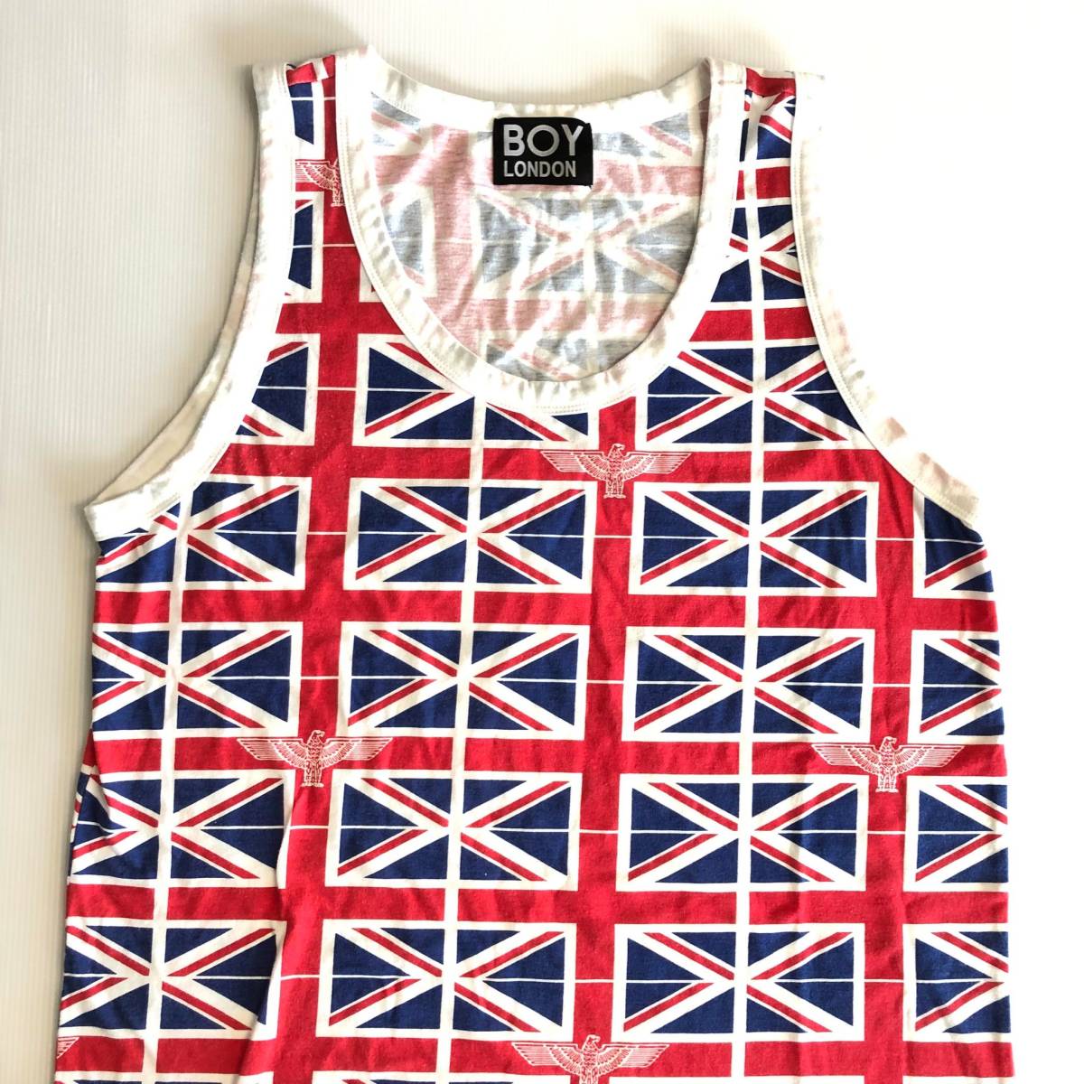 ◎BOY LONDON ボイ ロンドン！ユニオンジャック柄 タンクトップ サイズ：L位　古着！良好！_画像2