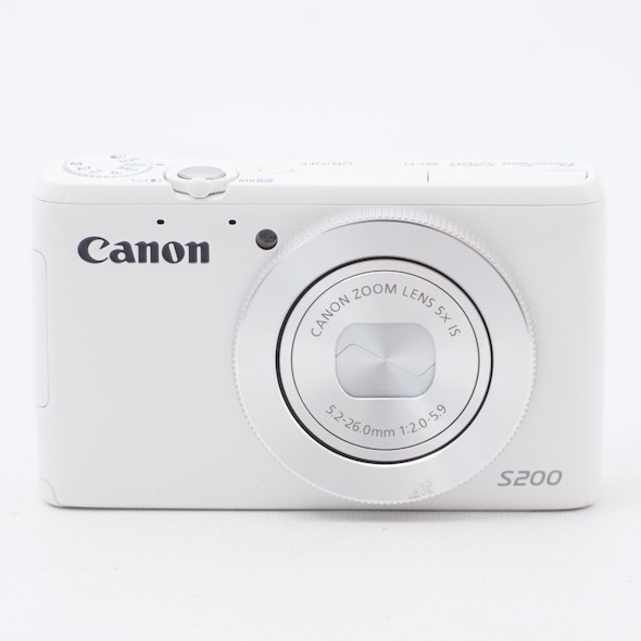 Canon キヤノン デジタルカメラ PowerShot S200(ホワイト) F値2.0 広角24mm 光学5倍ズーム PSS200(WH) #6982