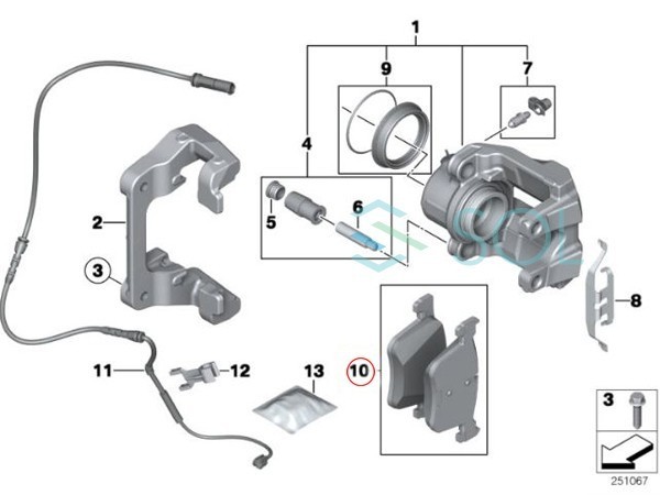 BMW F30 F31 F34 フロント ブレーキパッド 320d 320i 320iX 320dX 328i 34106859182 34116856193 34116854126 34114073936 出荷締切18時_画像3