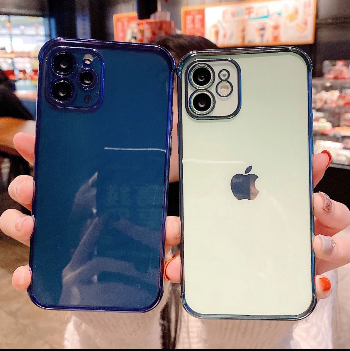 iPhone 11promaxメタリックカラー ソフトケース グリーン