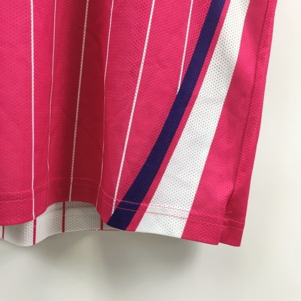  спорт одежда форма майка документ . университет сетка материалы двусторонний розовый × белый полиэстер 100% размер L мужской 
