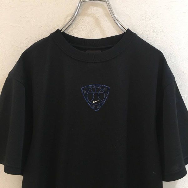 バスケNIKE/ナイキ 半袖 Tシャツ スポーツウェア サッカー DRI-FIT ブラック 黒 メンズ Lの画像3