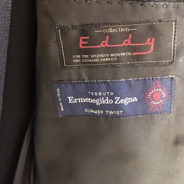 Ermenegildo Zegna/エルメネジルドゼニア テーラードジャケット ブラック 黒 メンズ A5_画像5