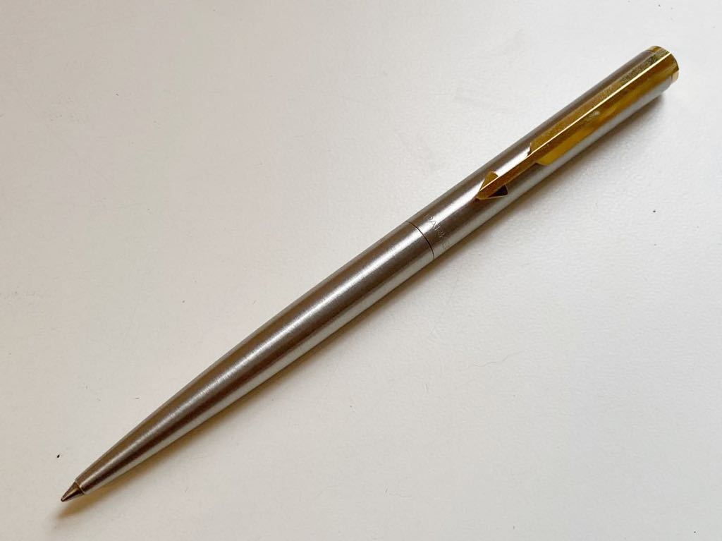 B3F104◇ パーカー PARKER シルバー×ゴールド色 ロゴ ツイスト式