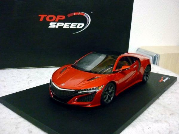 TOP SPEED ホンダ 新型 NSX 2015 1/18 ミニカー 赤_画像1