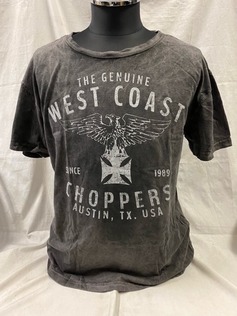 WEST COAST CHOPPERS ウエストコーストチョッパーズ 半袖 Tシャツ Lサイズ イーグル ヴィンテージ風 ブラック ハーレー チョッパー