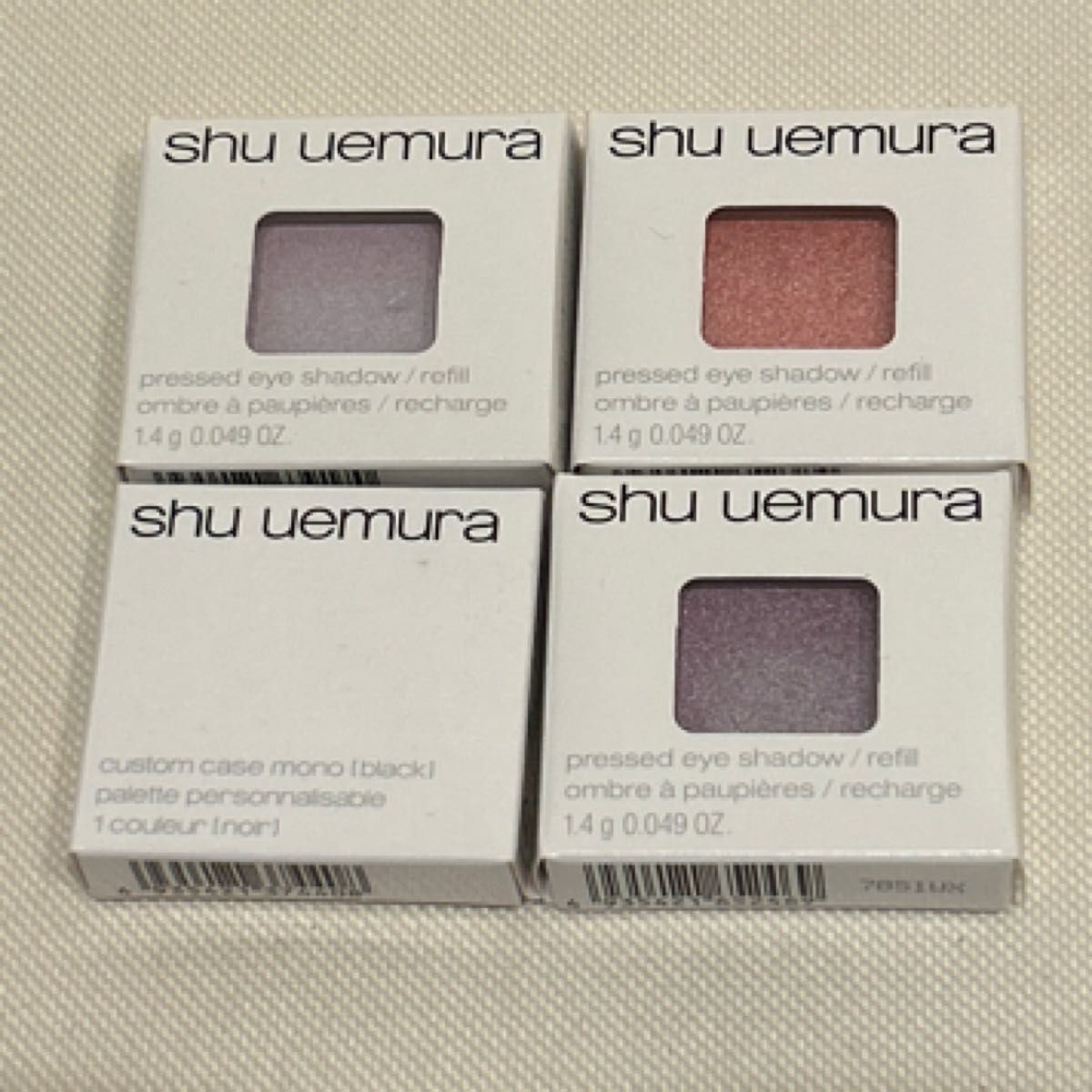 shu uemura カスタムケース(ブラック) ブレスト　アイシャドー(レフィル) x3   